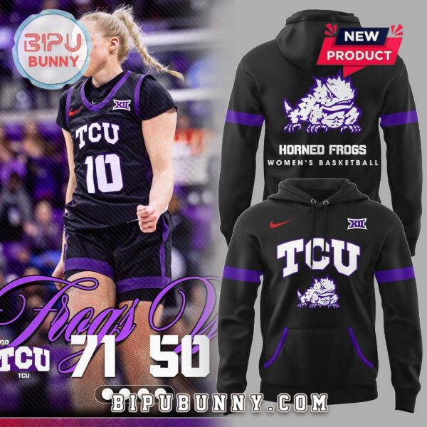 TCU Horned Frogs Women's Basketball Black Hoodie - Image 2