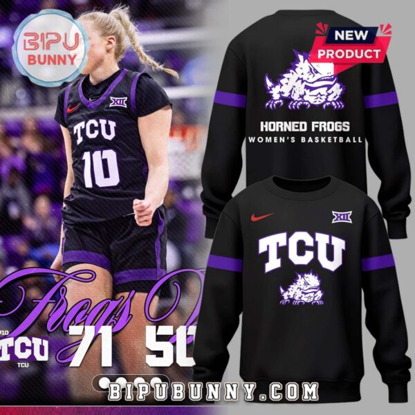 TCU Horned Frogs Women's Basketball Black Hoodie - Image 3