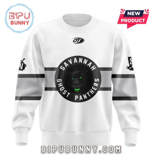 Savannah Ghost Pirates ECHL 2025 White Hoodie - Image 3