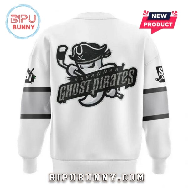 Savannah Ghost Pirates ECHL 2025 White Hoodie - Image 4