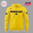 New Iowa Hawkeyes Nothing Easy Yellow Hoodie