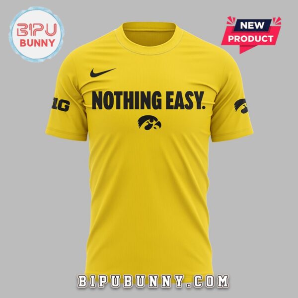 New Iowa Hawkeyes Nothing Easy Yellow Hoodie - Image 6