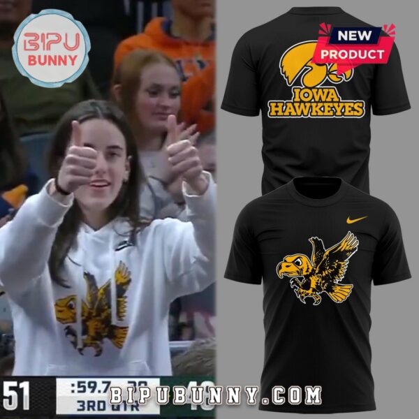 Iowa Hawkeyes 2025 Caitlin Clack Black Hoodie - Image 2