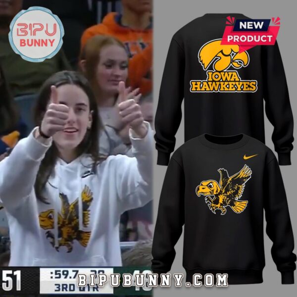 Iowa Hawkeyes 2025 Caitlin Clack Black Hoodie - Image 3