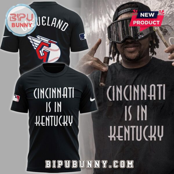 Cincinnati is in Kentucky Black Hoodie - Image 2