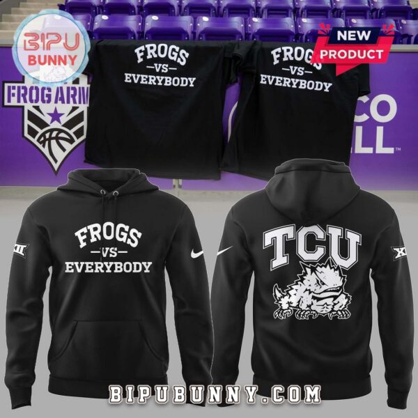 Frogs vs Everyody TCU Women's Basketball Hoodie - Image 2
