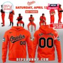 Custom Baltimore Orioles Orange On Orange Hoodie