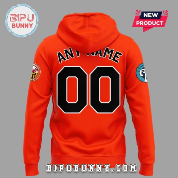 Custom Baltimore Orioles Orange On Orange Hoodie - Image 3