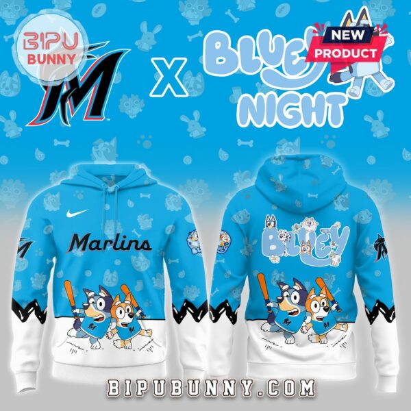 Miami Marlins 2025 Bluey Night Hoodie - Image 2
