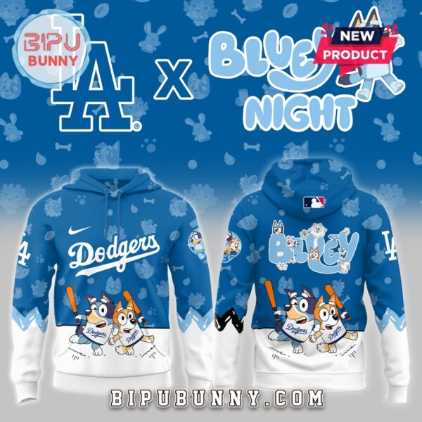 Los Angeles Dodgers 2025 Bluey Night Hoodie