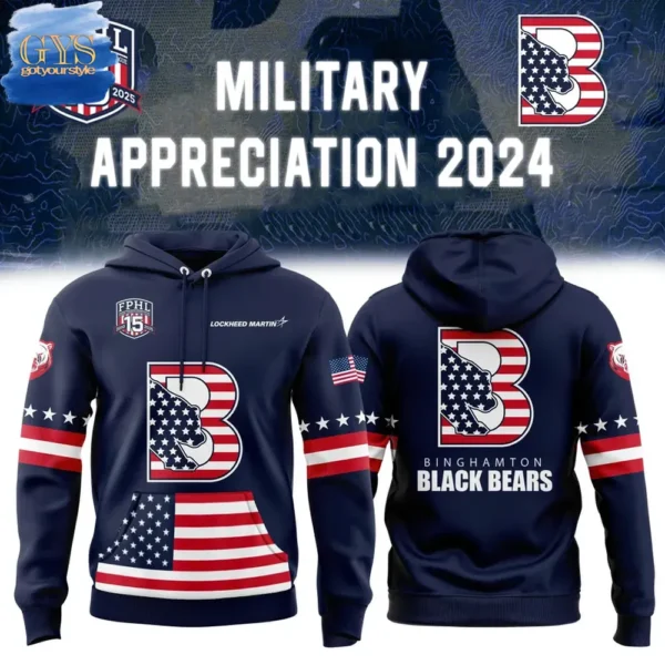 Binghamton Black Bears Military Appreciation Limited Edition Hoodie