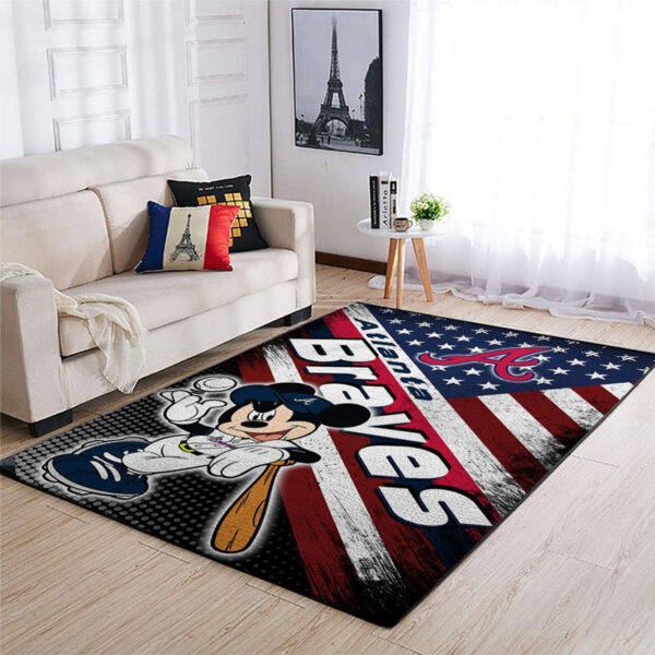 Atlanta Braves Rug Living Room Carpet Regtangle Carpet Floor Decor