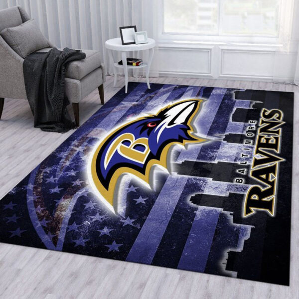 Baltimore Ravens Area Rug Living Room Rug Floor Rug Regtangle Carpet