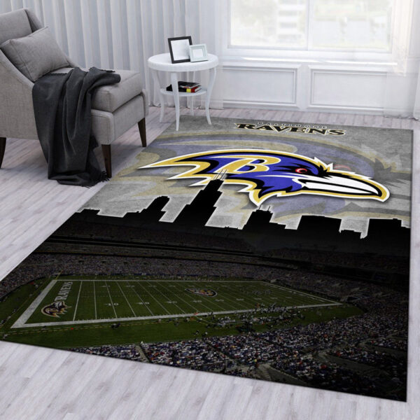 Baltimore Ravens Area Rug Living Room Rug Floor Rug Regtangle Carpet