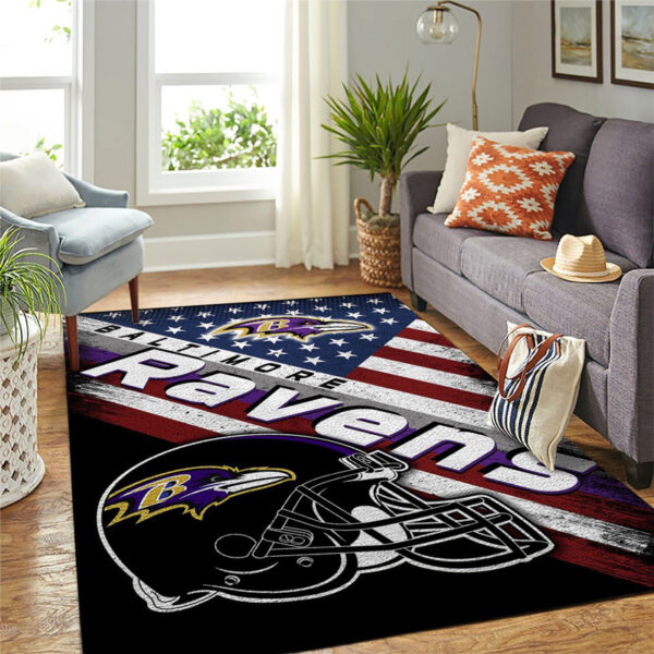 Baltimore Ravens Area Rug Living Room Rug Floor Rug Regtangle Carpet