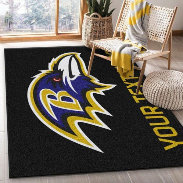 Baltimore Ravens Rug Bathroom Rug Floor Rug Regtangle Carpet