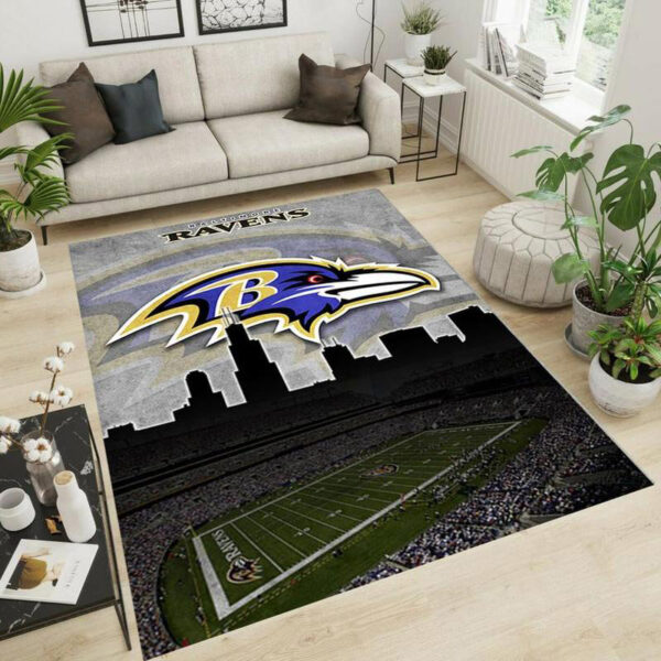 Baltimore Ravens Rug Bathroom Rug Floor Rug Regtangle Carpet