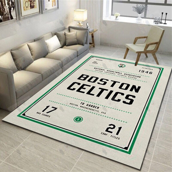 Boston Celtics Rug Living Room Carpet Regtangle Carpet Floor Decor