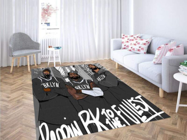 Brooklyn Nets Rug Living Room Carpet Regtangle Carpet Floor Decor