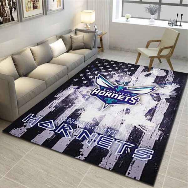 Charlotte Hornets Rug Living Room Carpet Regtangle Carpet Floor Decor