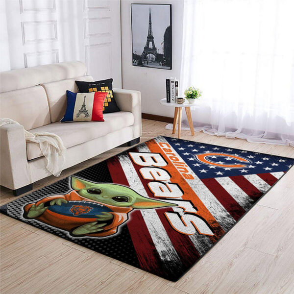 Chicago Bears Carpet Bath Rug Floor Rug Regtangle Carpet