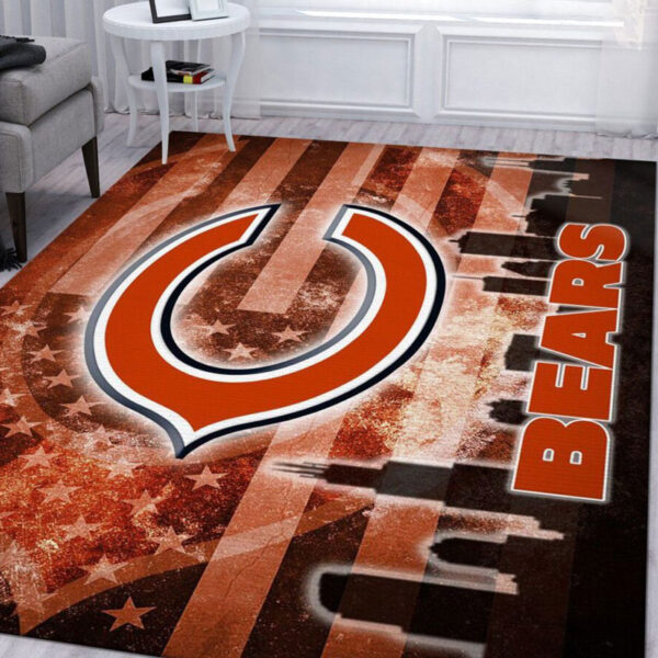 Chicago Bears Rug Living Room Rug Floor Rug Regtangle Carpet