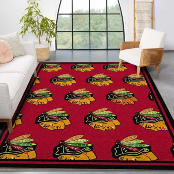 Chicago Blackhawks Rug Living Room Carpet Regtangle Carpet Floor Decor
