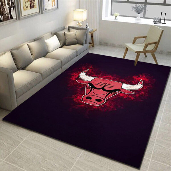 Chicago Bulls Rug Living Room Carpet Regtangle Carpet Floor Decor