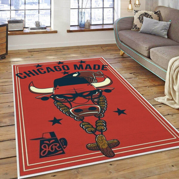 Chicago Bulls Rug Living Room Carpet Regtangle Carpet Floor Decor