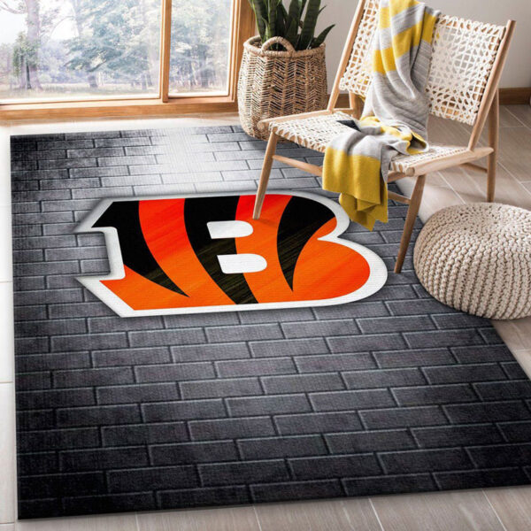 Cincinnati Bengals Area Rug Bathroom Rug Floor Rug Regtangle Carpet
