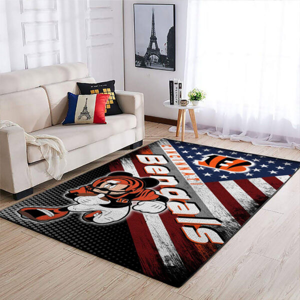 Cincinnati Bengals Carpet Living Room Rug Floor Rug Regtangle Carpet