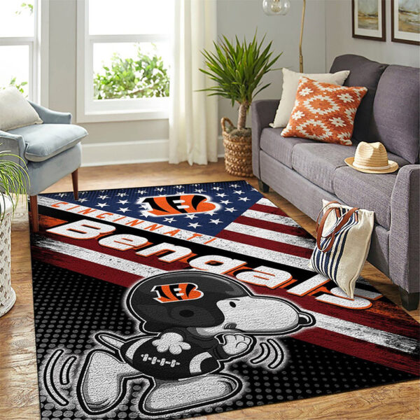 Cincinnati Bengals Carpet Living Room Rug Floor Rug Regtangle Carpet
