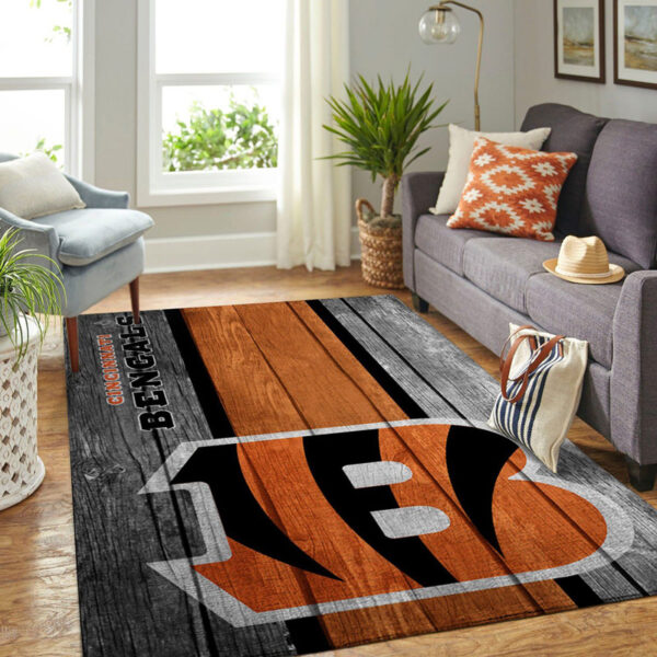 Cincinnati Bengals Carpet Living Room Rug Floor Rug Regtangle Carpet