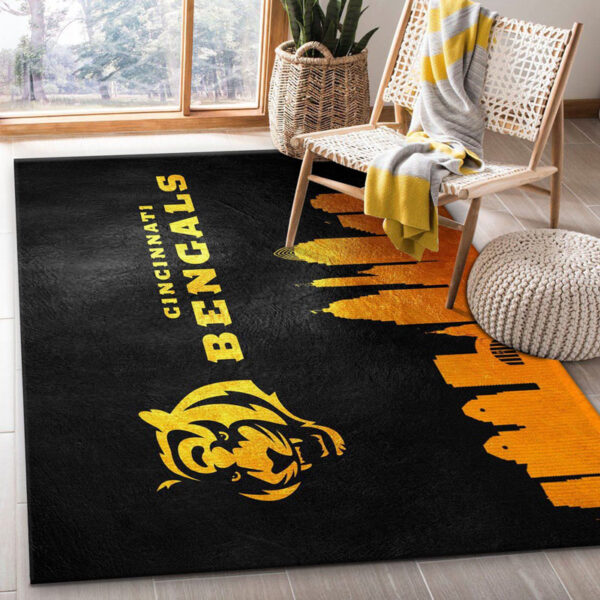 Cincinnati Bengals Carpet Living Room Rug Floor Rug Regtangle Carpet