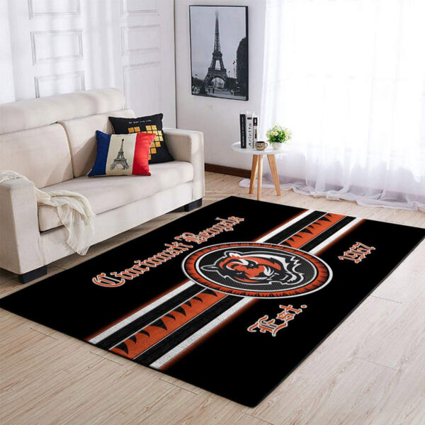 Cincinnati Bengals Rug Bathroom Rug Floor Rug Regtangle Carpet