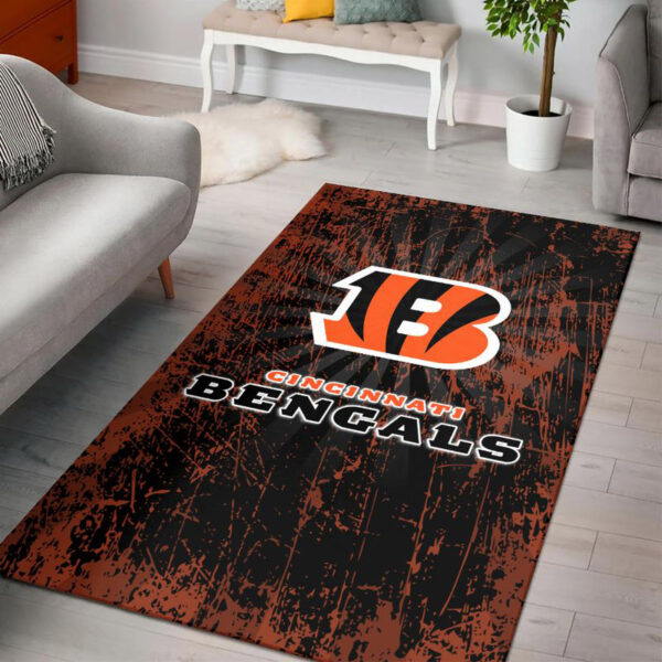 Cincinnati Bengals Rug Living Room Rug Floor Rug Regtangle Carpet