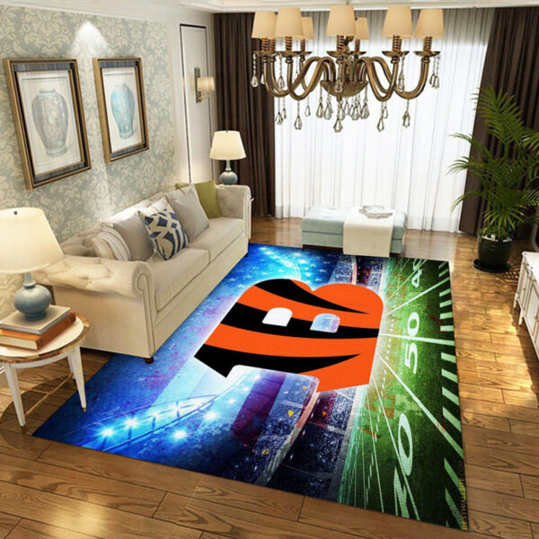 Cincinnati Bengals Rug Living Room Rug Floor Rug Regtangle Carpet