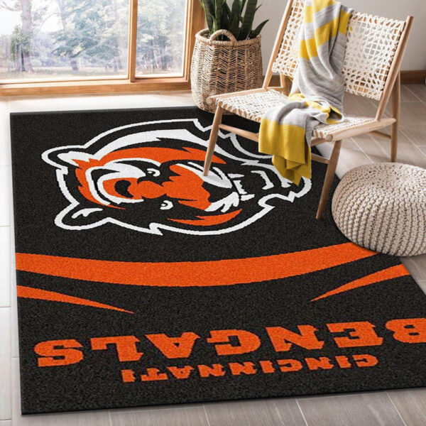 Cincinnati Bengals Rug Living Room Rug Floor Rug Regtangle Carpet