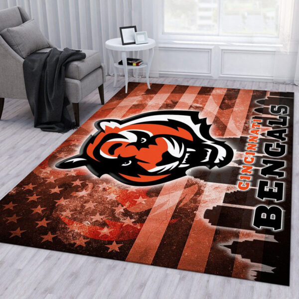 Cincinnati Bengals Rugs Bathroom Rug Floor Rug Regtangle Carpet