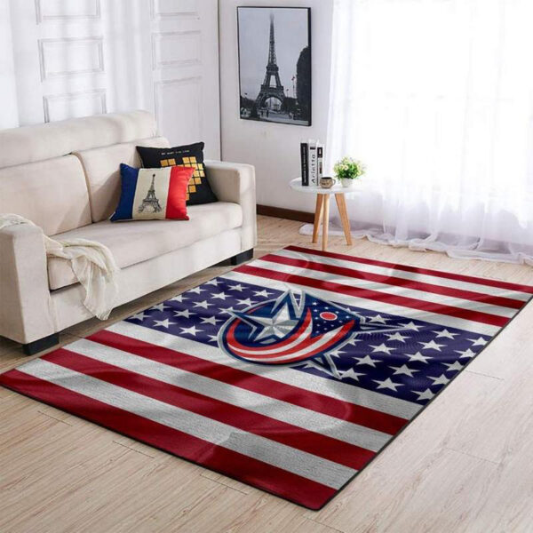 Columbus Blue Jackets Rug Living Room Carpet Regtangle Carpet Floor Decor