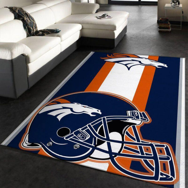 Denver Broncos Area Rug Bathroom Rug Floor Rug Regtangle Carpet