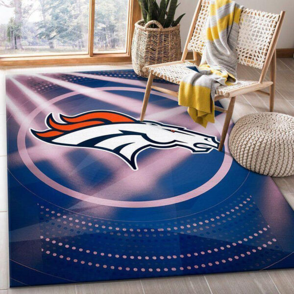 Denver Broncos Area Rug Bathroom Rug Floor Rug Regtangle Carpet