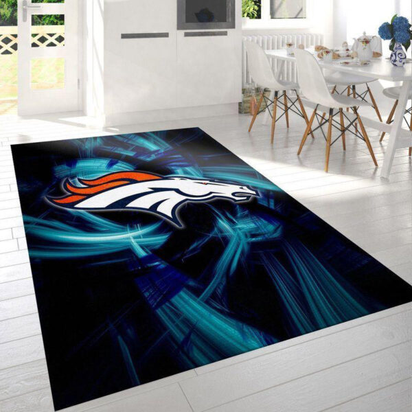 Denver Broncos Area Rug Bathroom Rug Floor Rug Regtangle Carpet