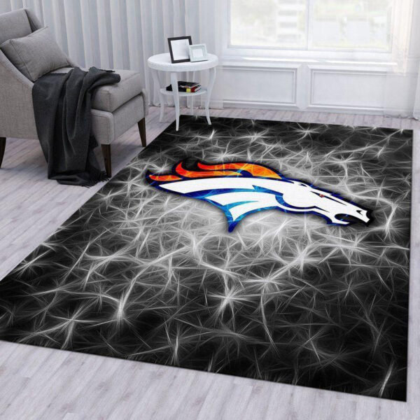 Denver Broncos Area Rug Bathroom Rug Floor Rug Regtangle Carpet