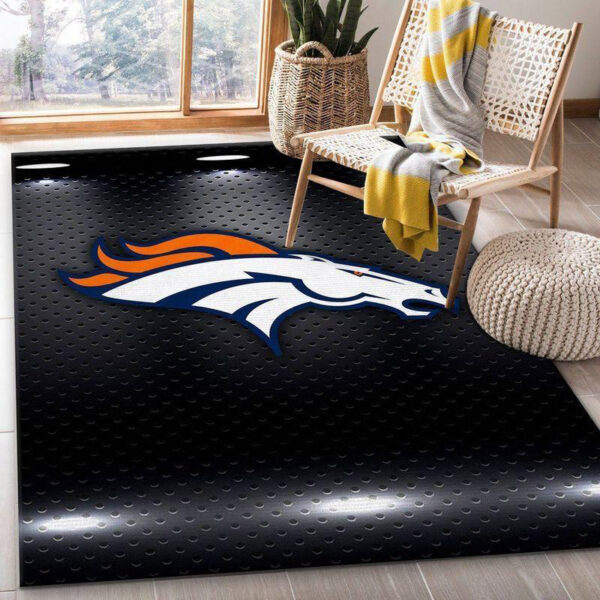 Denver Broncos Area Rug Bathroom Rug Floor Rug Regtangle Carpet