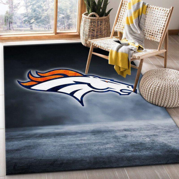 Denver Broncos Area Rug Bathroom Rug Floor Rug Regtangle Carpet