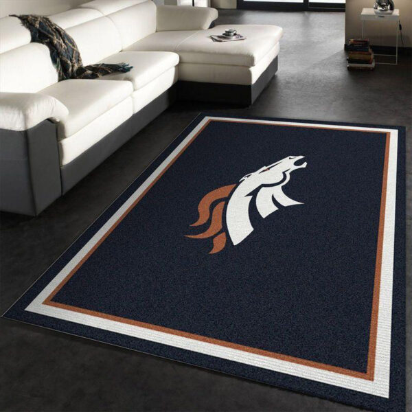 Denver Broncos Area Rug Bathroom Rug Floor Rug Regtangle Carpet