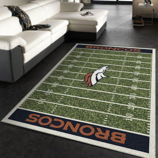 Denver Broncos Area Rug Bathroom Rug Floor Rug Regtangle Carpet