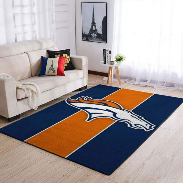 Denver Broncos Area Rug Living Room Rug Floor Rug Regtangle Carpet