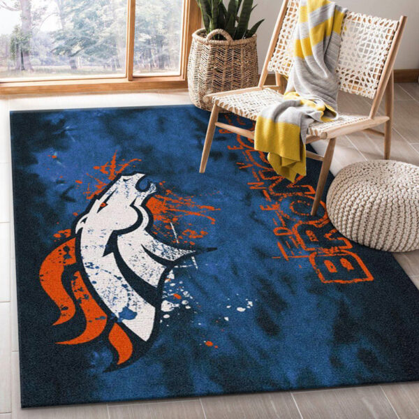 Denver Broncos Area Rug Living Room Rug Floor Rug Regtangle Carpet